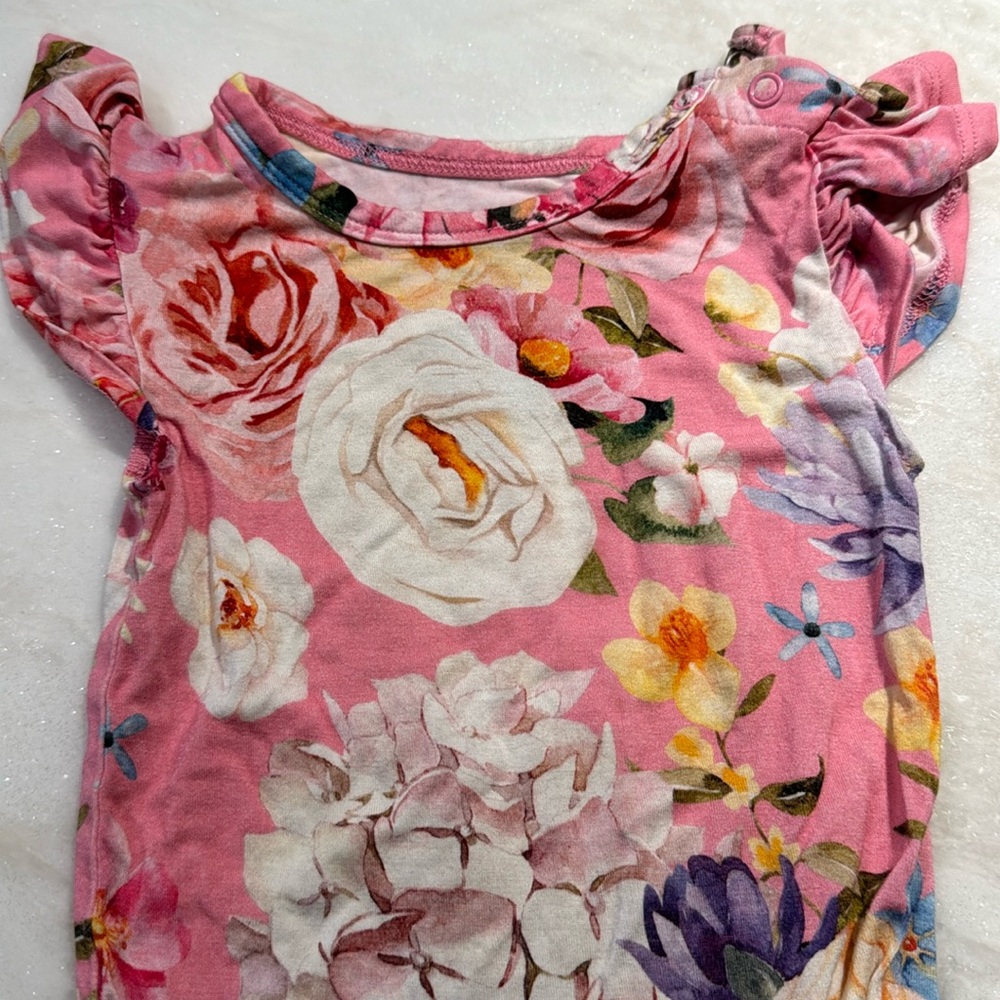 Posh Peanut Pink Floral Bodysuit
